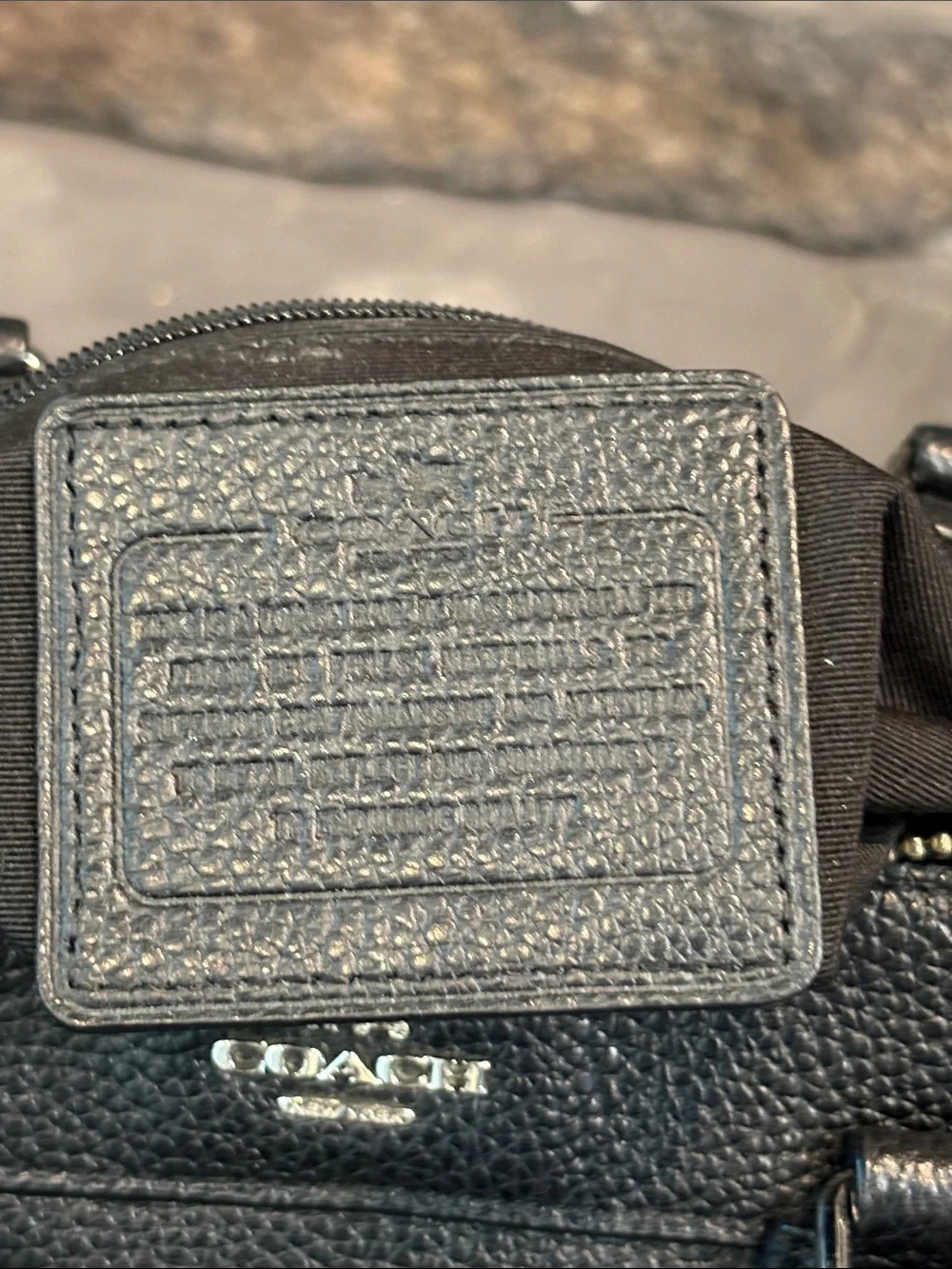 Coach Mini Bennet Black Leather Satchel with Shearling Sides - G1593-F36689